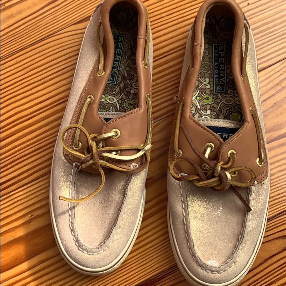 Sperry gold shimmer